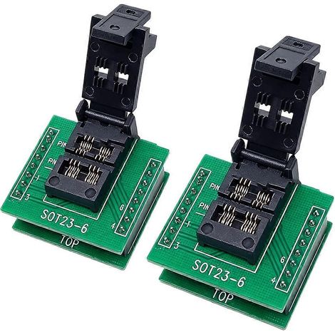 Adaptateur de programmation C (lot de 2) pour boîtier SOT23-6L, adaptateur de test de puce SOT23 vers DIP6, support de programmation, installation facile (1/5)