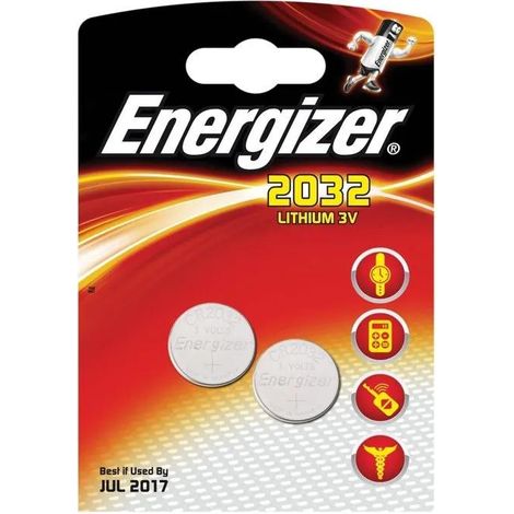 Pile bouton energizer cr2032 lithium 3 volts 2 centimètres