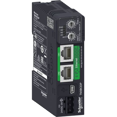 Interfaccia Ethernet modulo accoppiatore bus TM3 ottimizzato distribuito I / O IP20 - TM3BCEIP