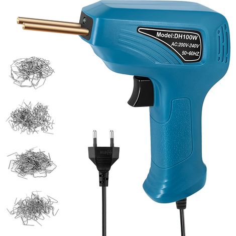 [JAMAIS UTILISÉ]Machine de soudage plastique portable, kit de réparation de fissures de panneaux, agrafeuse thermique, ensemble d'outils de réparation de plastique avec lumière LED. (1/5)