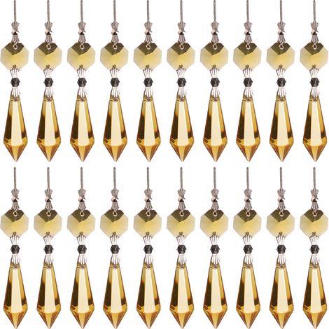 Prisme Cristal - Suspension Décorative Pour Lustre - Réflecteur Lumineux Intérieur Extérieur - Lot De 20 Pièces (1/5)