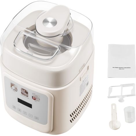 Mophorn Sorbetière Automatique Verticale de 1 L avec Compresseur Intégré, Machine à Glace Électrique pour Sorbets et Yaourts Glacés, 4 Modes, Idéale pour la Maison et les Snack-bars (1/5)
