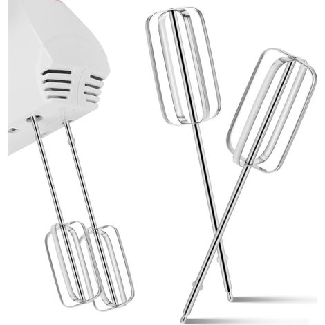 Juego de 2 varillas batidoras eléctricas de acero inoxidable, repuestos y accesorios para pequeños electrodomésticos, varillas batidoras de mano de repuesto universales, varillas de acero inoxidable p (1/5)