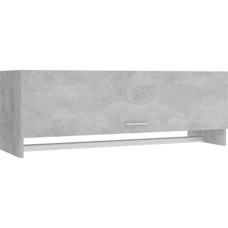 Garde-robe,Armoire gris béton 100x32,5x35 cm bois d'ingénierie CFW53885 (1/5)