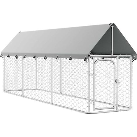 Maison Exclusive - Outdoor-Hundezwinger mit Dach 400x100x150 cm (1/5)