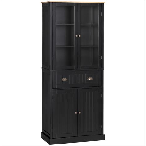 Buffet de cuisine 4 portes avec tiroir et étagères réglables MDF (1/5)