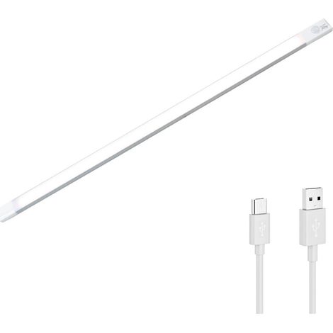 Tira 28 LED luz natural para armario 38cm sensor de movimiento recargable USB (1/5)