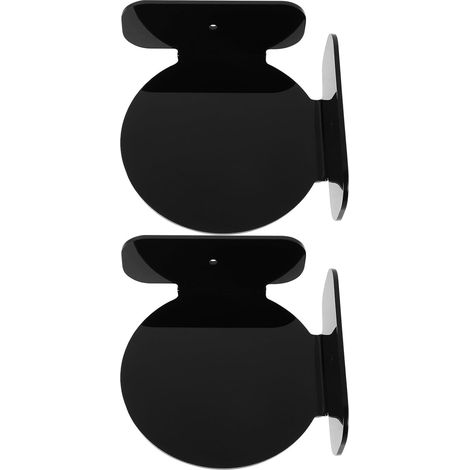 2pièces Supports Angle Circulaires pour Étagère Support Mural pour Caméra de Sécurité et Haut-parleurs Routeur Moniteur Design Minimaliste Installation Facile sur Divers Types de M (1/5)