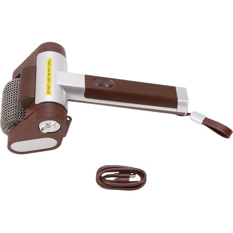 Brosse électrique pour barbecue, en acier inoxydable 304, sans fil et rechargeable, avec lumière LED, pour les barbecues à la maison et en extérieur. (1/5)