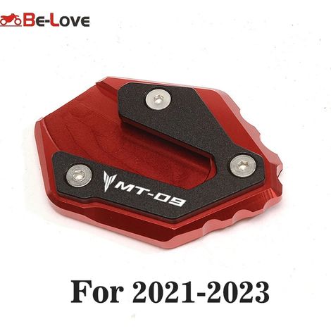 (Rouge 2021-2023) Compatible avec YAMAHA MT-09 MT 09 MT09 Tracer 900 XSR900 2014-2023 2021 22 Béquille latérale, extension et support maxpower (1/4)