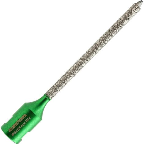 Fraise à mortier diamantée - 8mm121mm avec filetage M14 Tête en carbure de tungstène pour l'enlèvement de mortier de joint de maçonnerie, pierre, béton (1/5)