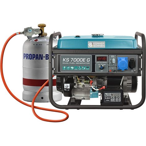 Könner & Söhnen – Groupe électrogène essence et gaz 5500 W – Démarrage électrique – Système AVR – Autonomie 17H – Puissance sonore 70 dB – 1 cylindre 4 temps (1/10)