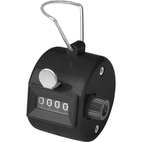 Manueller Zähler, schwarz, 5,5 x 5,5 x 4,3 cm, 1 x 4-stelliger ABS-Zähler für Sportveranstaltungen. (1/5)