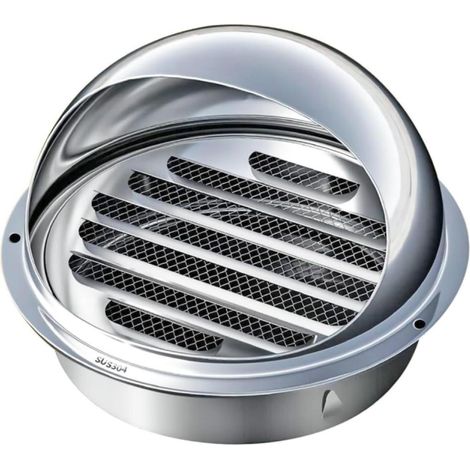 Ventilation Grille,160mm, Grille D'aération en Acier Inoxydable, Ronde Grille Ventilation Hotte, Grilles de Ventilation Sphériques, (1/5)