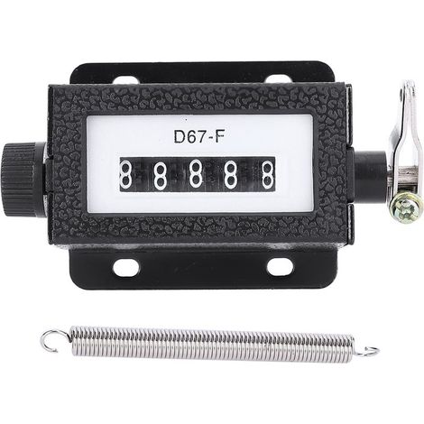 Compteur Mécanique, Compteur Mécanique à 6 Chiffres, Compteur Rotatif Réinitialisable, 0-999999 D67-F (1/5)
