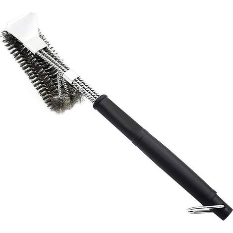 Brosse à Barbecue avec spatule en Acier Inoxydable 304 et poignée Longue - Idéal pour Barbecue à Charbon ou électrique-Fei Yu (1/5)