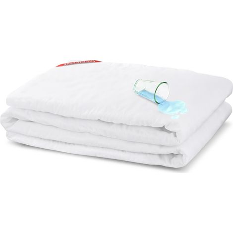 Surmatelas/protège-matelas imperméable 200x220cm blanc