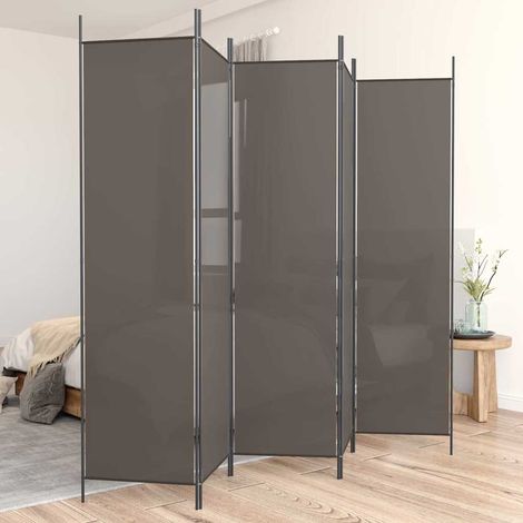 Cloison de séparation 5 panneaux-Paravent-Séparateur de pièce Anthracite 250x200 cm Tissu (1/5)
