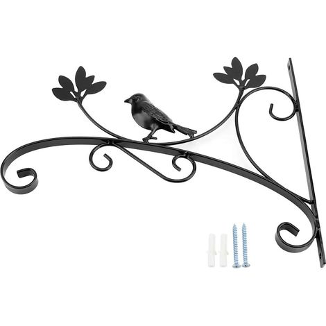 CCYKXA  Pflanzenhaken aus Eisen, wandmontierter Pflanzenhänger aus Eisen, Blumentopfhaken für Zuhause, Terrasse, Rasen, Gartendekoration, Vogelfutterhäuschen