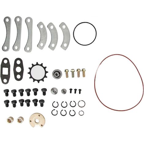 Kit de réparation de turbocompresseur à arbre standard de 44 pièces, performances stables, fabriqué en alliage métallique, compatible avec les turbocompresseurs T3, T4, T04E et T04B. (1/5)