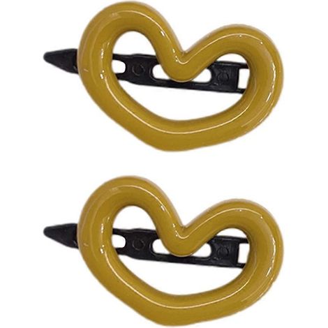 Pinces à cheveux en forme de cœur Y2K en plastique, barrettes mignonnes, accessoires de coiffure tendance (1/5)