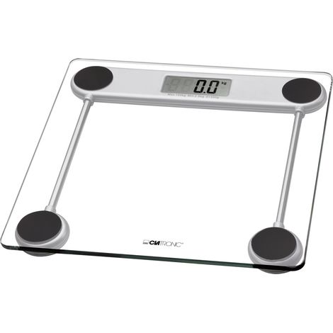 Clatronic PW 3368 Personenwaage digital Wägebereich (max.)=150 kg Glasklar (1/5)
