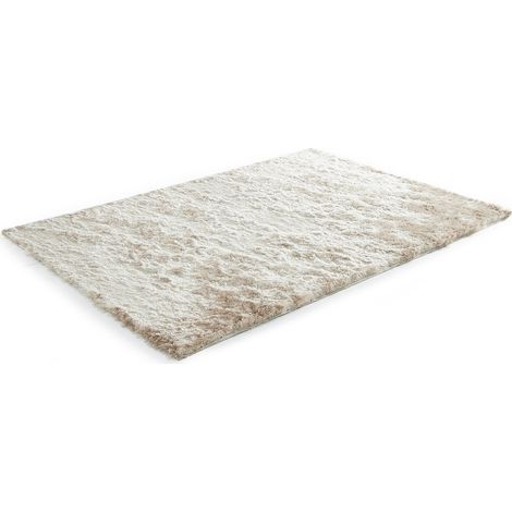Tapis shaggy à poils longs ultra doux- 160 x 230 cm -  Beige - DOLCE (1/4)