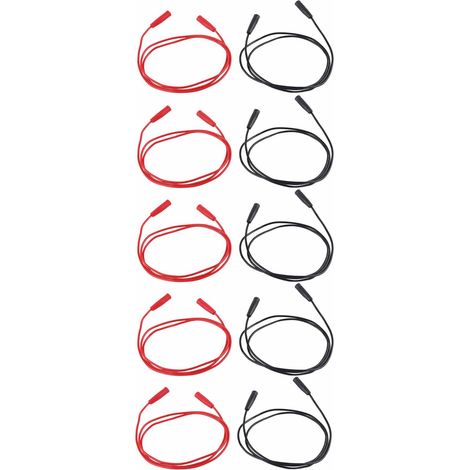 Packung mit 5 Bananenstecker-Messleitungen (Buchse-Buchse), 2 mm x 0,44 mm², 1000 V, 15 A (1/5)
