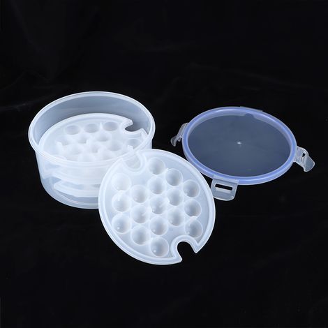Flexible Silikon-Rundeiswürfelform, Eiswürfelbehälter, Eiswürfelgitter-Box (1,1 l, 3-lagig, 51 Gitter) (1/5)