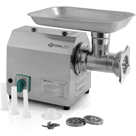 Mahlzeit Profi Edelstahl Fleischwolf elektrisch 750W - 150kg/h Wurstfüller