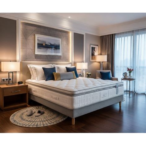 Ensemble Alitea Hotel GRAND MAJESTIC + Sommier Tradition Graphic 13cm + Pieds 160x200 Ressorts (1/4)