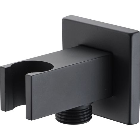IMEX Duschhalterung mit Wasseranschluss quadratisch Stahl-Messing Chrom Modell Imex-SFR001-NG