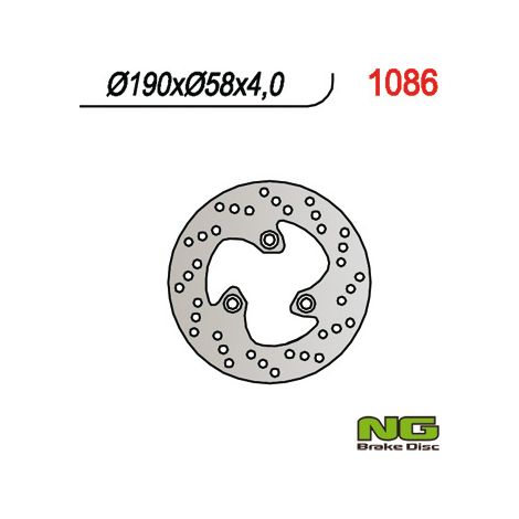 Disco de freno trasero de 190 mm para Torrot Muvi 2016-2019 Business/City