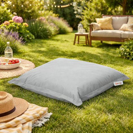 Coussin pouf extérieur gris ARTA (1/5)