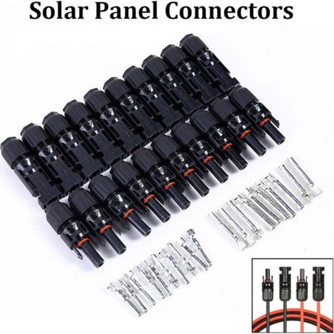 MC4-Solar-Photovoltaik-Stecker, R4-Stecker für Solarmodule, Steckeradapter für wasserdichte und flammhemmende Kabelpaare (1/5)