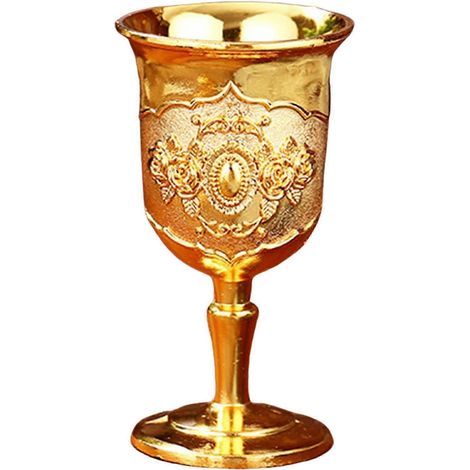 Verre à vin rétro médiéval, imitation style européen classique sculpté, idéal comme cadeau pour la famille, les amis ou les voisins. (1/5)