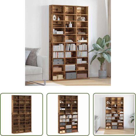 CD-Schrank - CD Regal mit Regal Altholz 101 x 23 x 177,5 cm Holzwerkstoff (1/5)