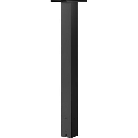 Mophorn Poste para buzón, 1094 x 300 x 150 mm, soporte de acero con recubrimiento en polvo y placa superior universal, estructura metálica para exteriores en áreas residenciales, color negro (1/5)