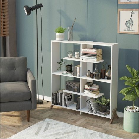 Libreria Bianca Moderna Arredamento Minimal Salotto (1/5)