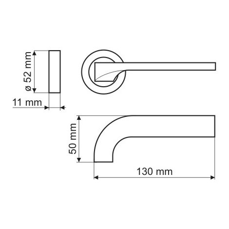 Poignée de porte DH97, Altiva, Basic Line, plaque ronde, nickel brossé