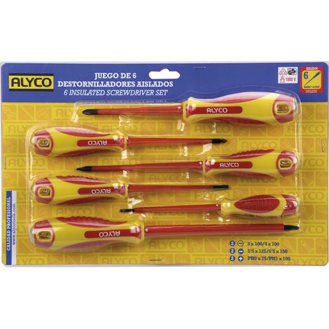JEU DE 6 TOURNEVIS ISOLÉS BLISTER (1/2)