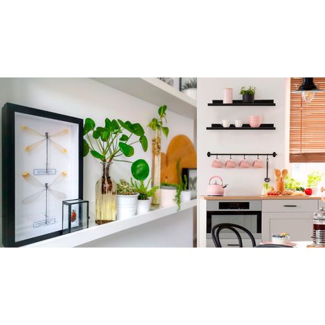Mensola portafoto BD ART 50 cm nera (P)
