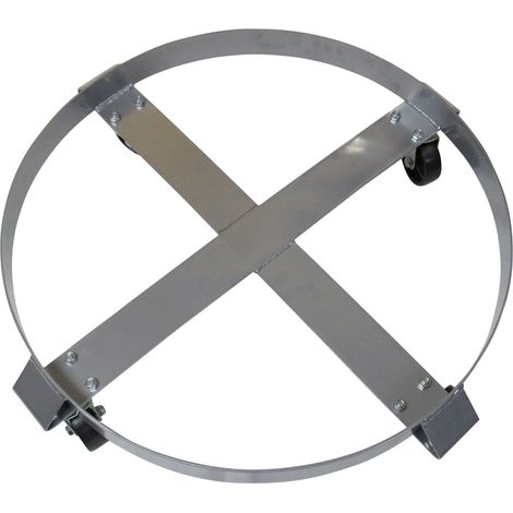 55 Gallon Drum Dolly Trolley with Caster Wheels (Heavy Duty Oil Barrel Cart)