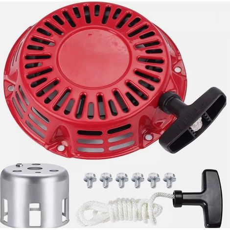 Lntyq Kit de démarrage à rappel pour Honda GX120, GX160, GX140, GX200 5,5 CV et 6,5 CV, démarreur à rappel + coupelle de démarrage + poignée + attache + vis, accessoires de démarrage moteur 12 en 1 (1/4)