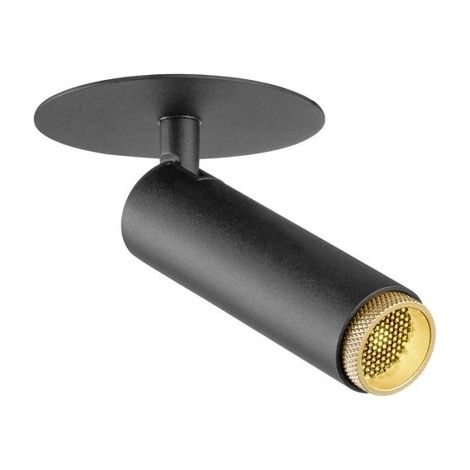 Spot encastré Grip S noir avec or 3000K - 1009055 (1/3)