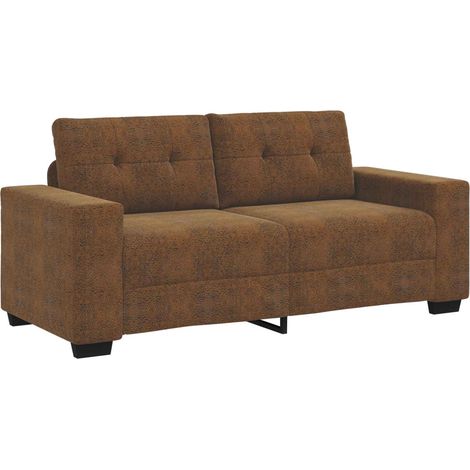 Zweisitzer-Sofa Braun 140 cm Kunstleder