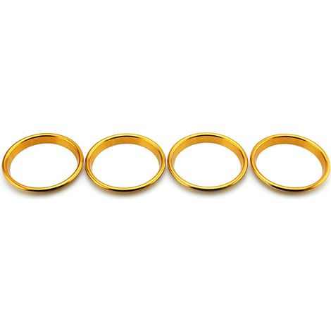 Anillos decorativos de aleación de aluminio de alta calidad para las rejillas de ventilación interiores del aire acondicionado/calefacción A3/S3 (juego de 4). (1/5)