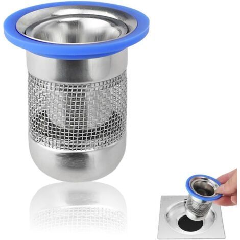 Stainless Steel Odor Control Valve, Odor Proof Shower Stopper, Odor Proof Shower with Removable Filter, Reduces Hair Clogging, Fits 32-52mm Pipes (1/5)