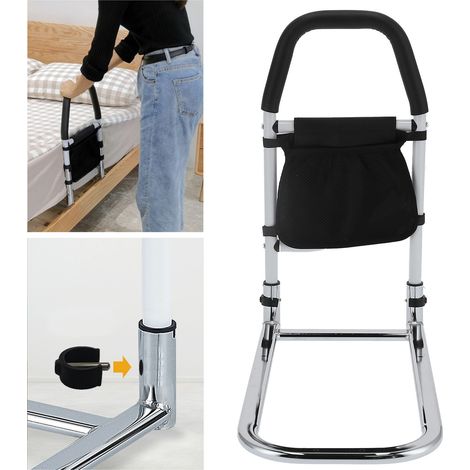 [Barra de soporte para cama] Barra de seguridad con bolsa de almacenamiento de 52,5 x 27 x 60 cm, antideslizante. (1/5)