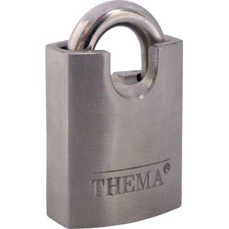 THEMA - LUCCHETTO PLACCATO CROMO CON ARCO IN ACCIAIO PROTETTO MM30 (1/2)